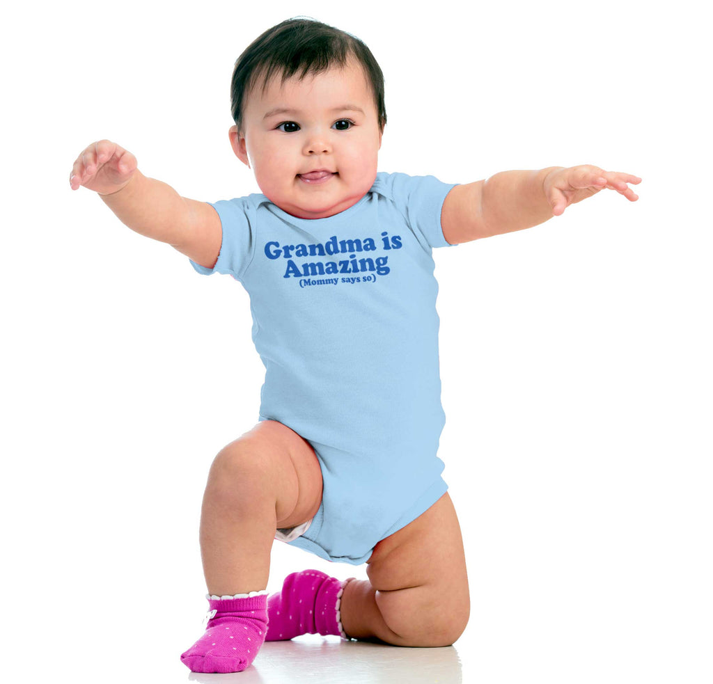 Grandma Amazing Romper Bodysuit-Direct To Garment Print-Brisco Baby
