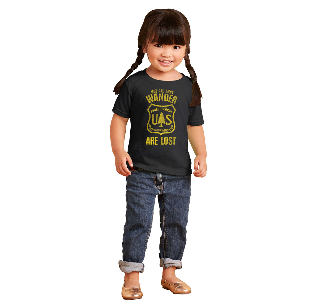No All Who Wander Infant Toddler T Shirt-Direct To Garment Print-Brisco Baby