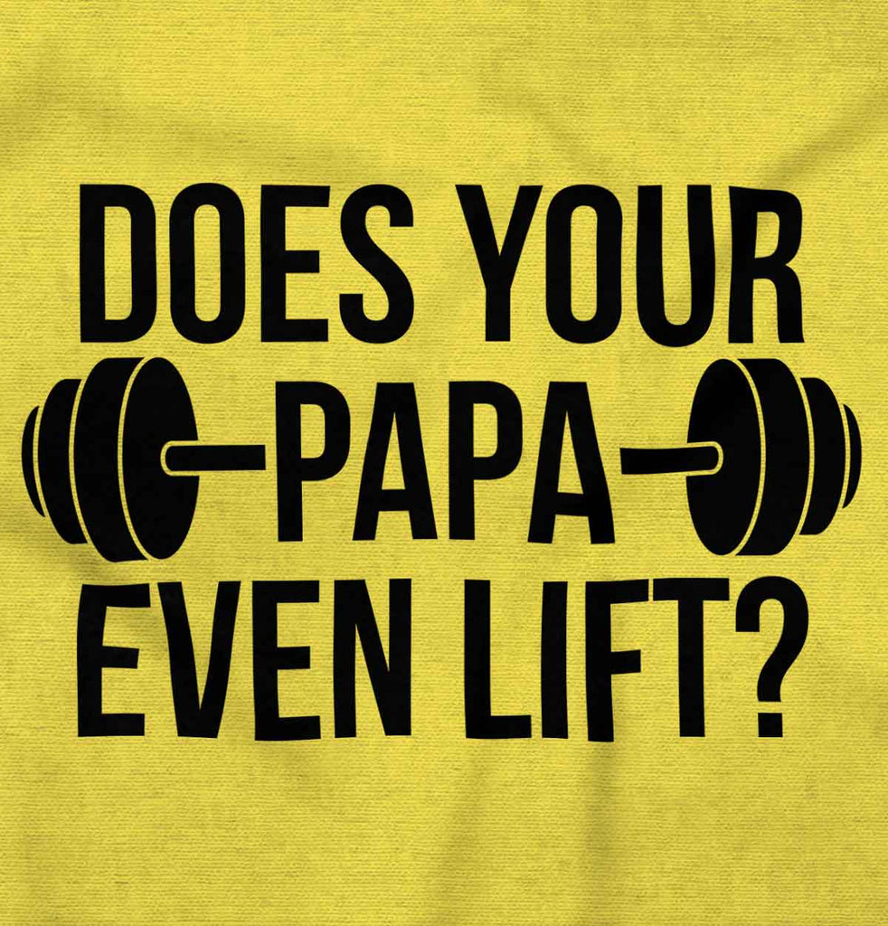 Does Your Papa Lift? Romper Bodysuit-Direct To Garment Print-Brisco Baby