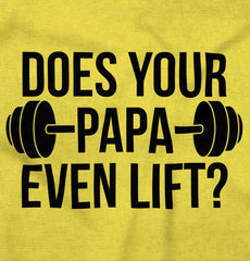 Does Your Papa Lift? Romper Bodysuit-Direct To Garment Print-Brisco Baby
