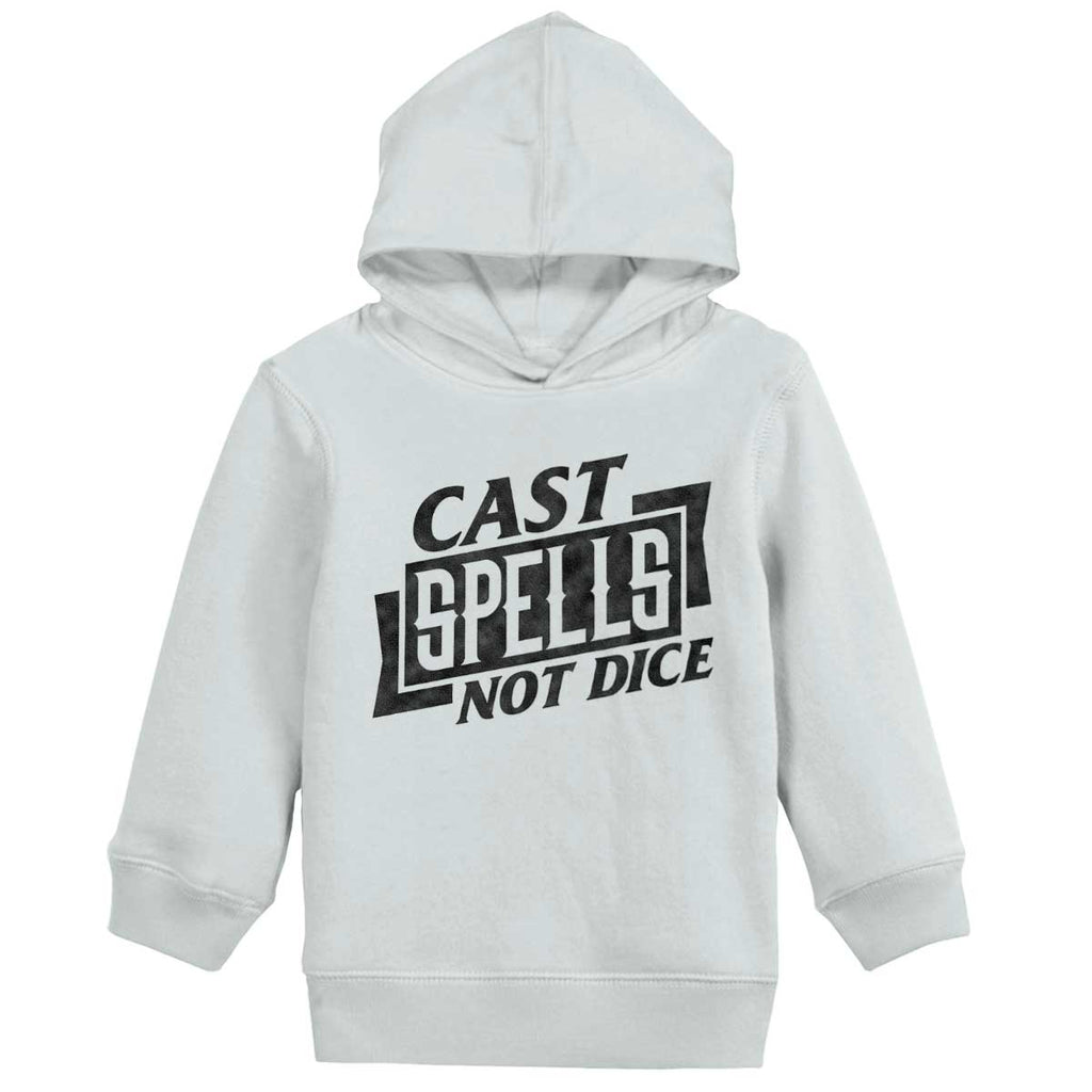 Cast Spells Not Dice Dungeons Toddler Pullover Hoodie-Direct To Garment Print-Brisco Baby