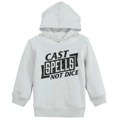 Cast Spells Not Dice Dungeons Toddler Pullover Hoodie-Direct To Garment Print-Brisco Baby