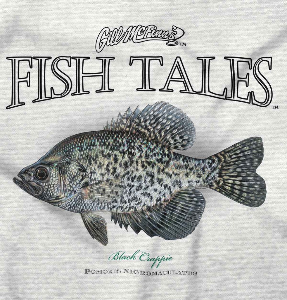 Black Crappie Fishing Romper Bodysuit-Direct To Garment Print-Brisco Baby