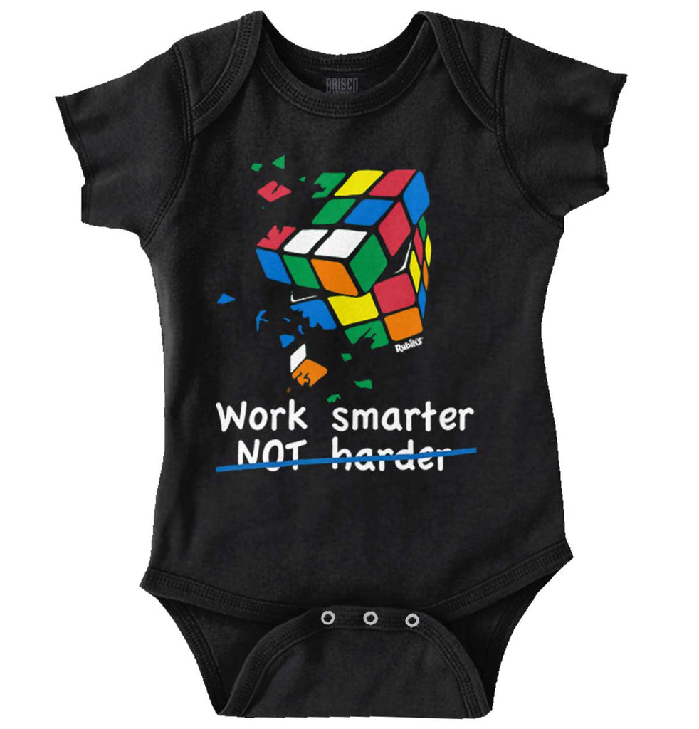 Work Smarter Romper Bodysuit-Direct To Garment Print-Brisco Baby