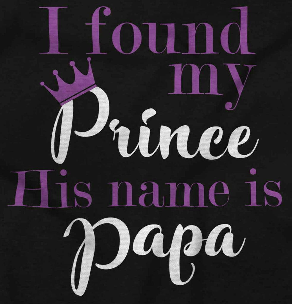 Found My Prince Name Is Papa Infant Baby Bib-Direct To Garment Print-Brisco Baby