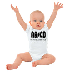 AB CD Romper Bodysuit-Direct To Garment Print-Brisco Baby