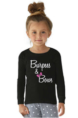 Burpees and Bows Solid Baby Pajama Top-Direct To Garment Print-Brisco Baby