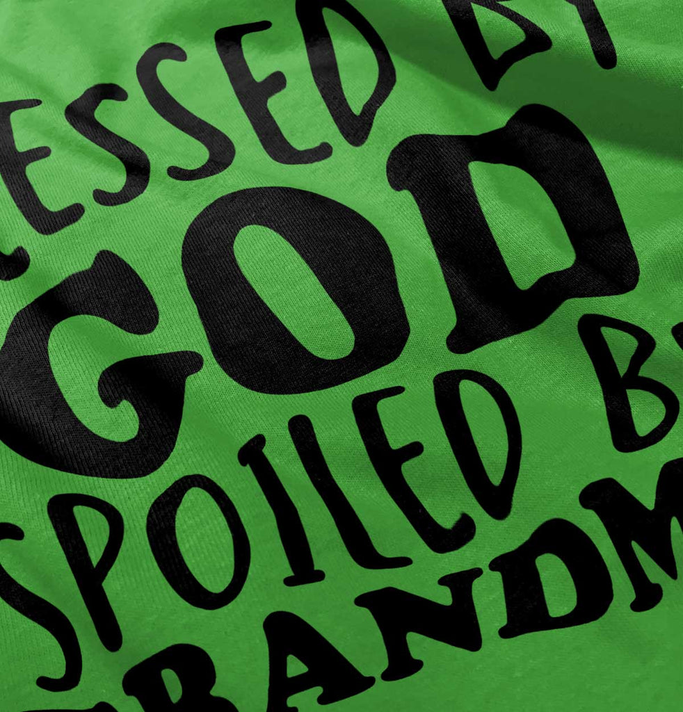 Blessed By God Spoiled By Grandma Romper Bodysuit-Direct To Garment Print-Brisco Baby