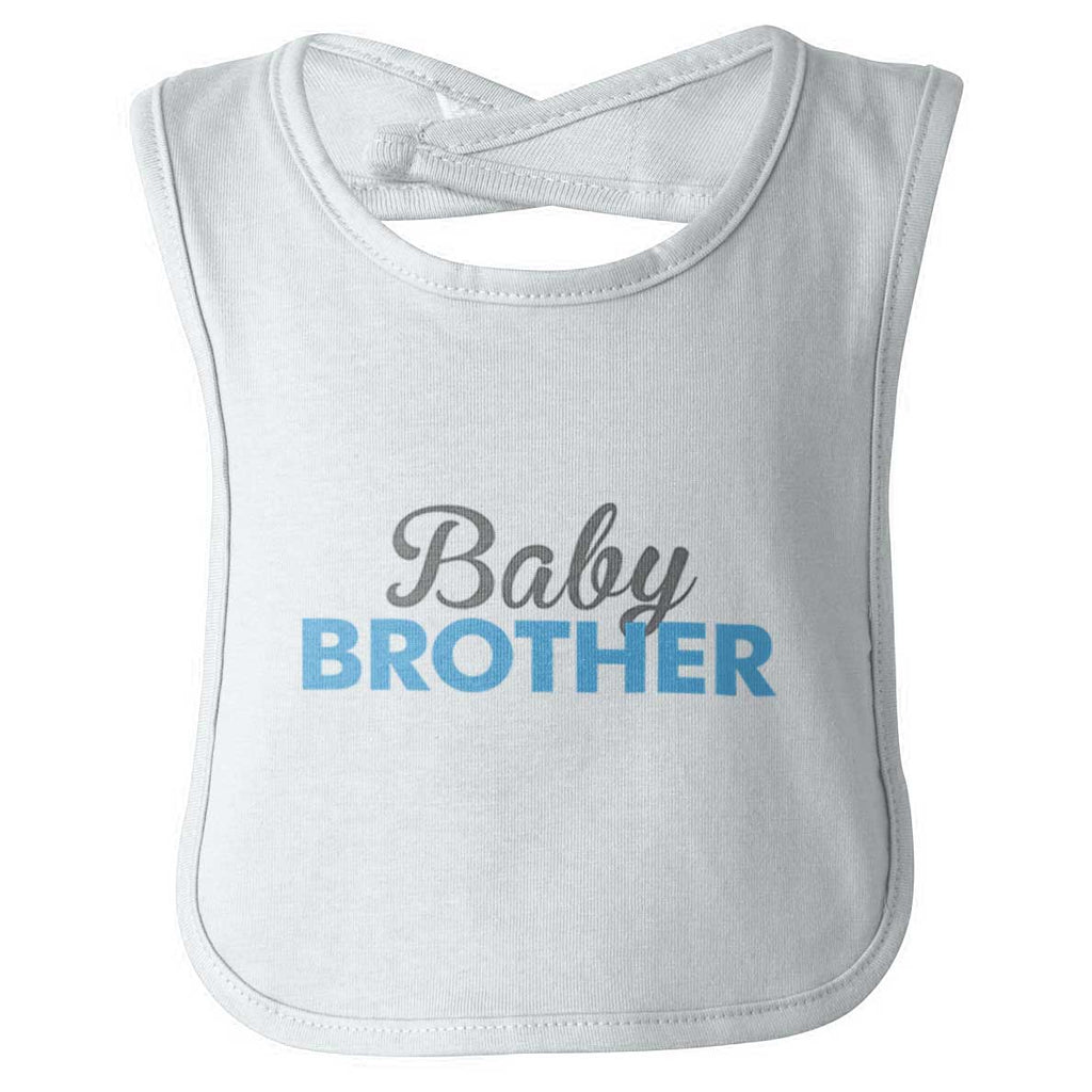 Baby Brother Infant Baby Bib-Direct To Garment Print-Brisco Baby