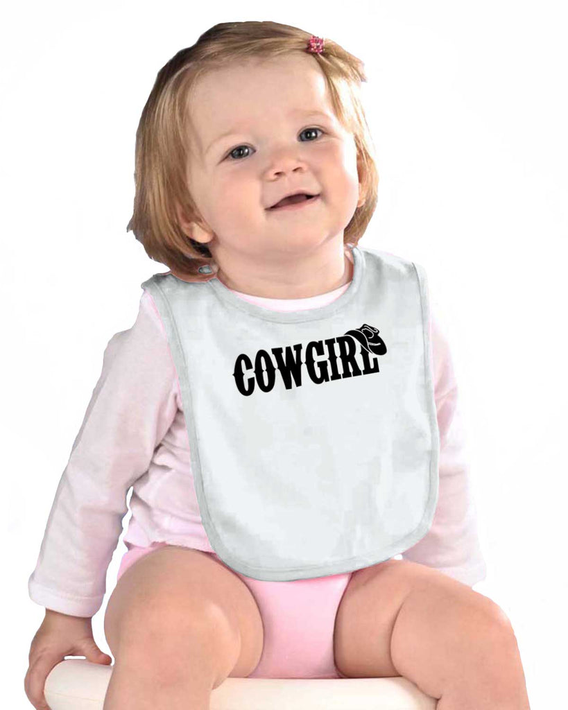 Cowgirl Infant Baby Bib-Direct To Garment Print-Brisco Baby