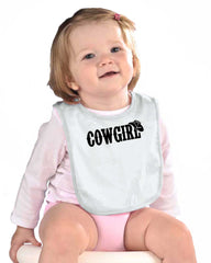 Cowgirl Infant Baby Bib-Direct To Garment Print-Brisco Baby