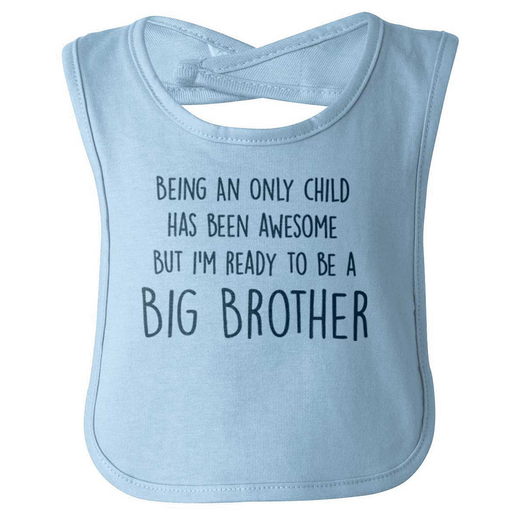Ready To Be A Big Brother Infant Baby Bib-Direct To Garment Print-Brisco Baby