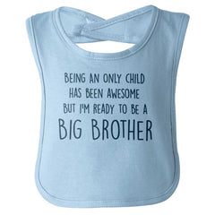 Ready To Be A Big Brother Infant Baby Bib-Direct To Garment Print-Brisco Baby
