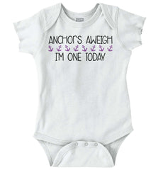 Anchors Aweigh Romper Bodysuit-Direct To Garment Print-Brisco Baby