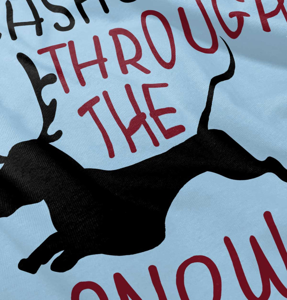 Dachshund Through Snow Infant Baby Bib-Direct To Garment Print-Brisco Baby