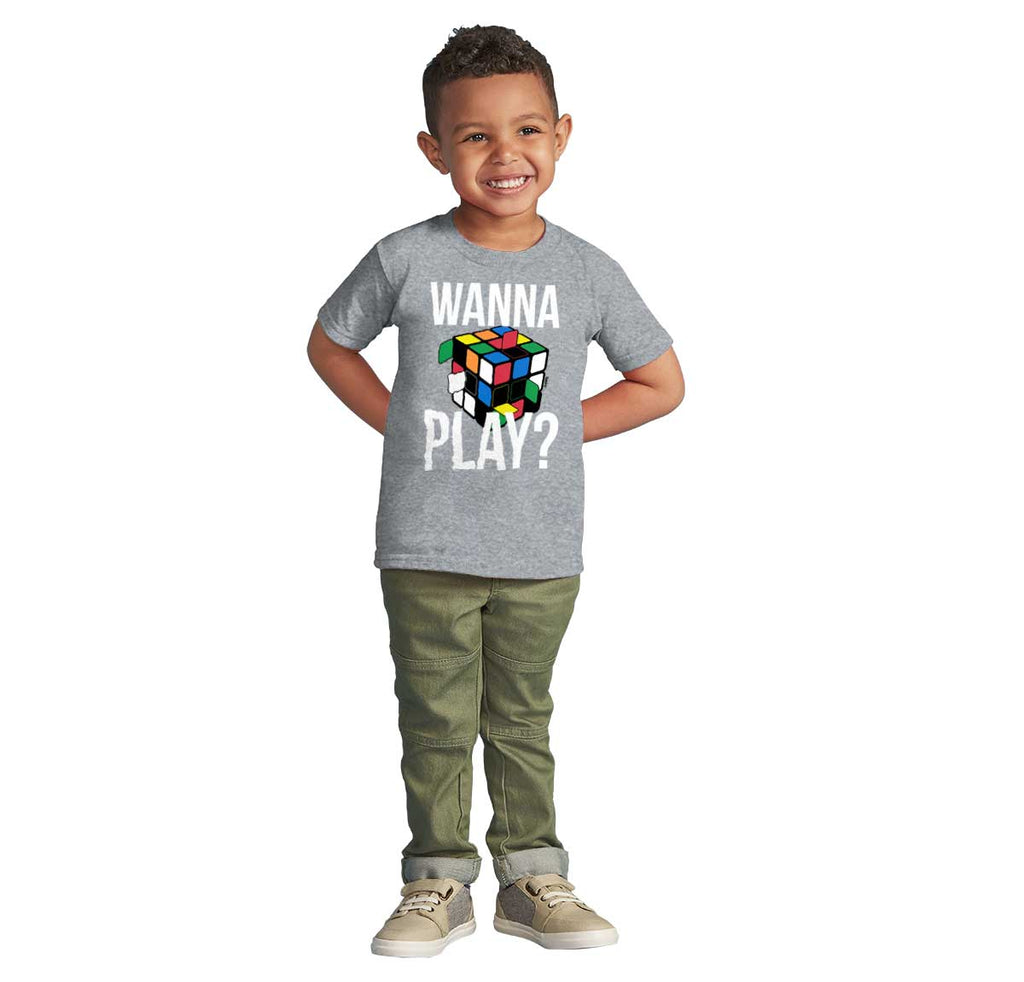 Wanna Play Rubik's Infant Toddler T Shirt-Direct To Garment Print-Brisco Baby