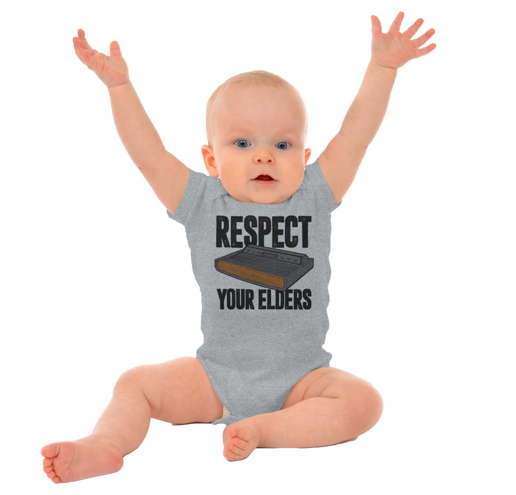 Respect Your Elders Dungeons Romper Bodysuit-Direct To Garment Print-Brisco Baby