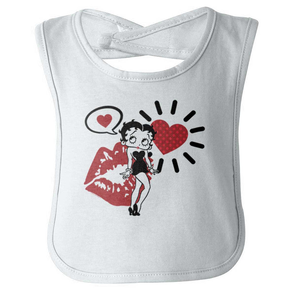 Cartoon Betty Infant Baby Bib-Direct To Garment Print-Brisco Baby