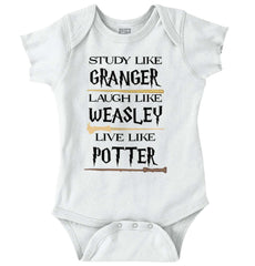 Study Like Granger Romper Bodysuit-Direct To Garment Print-Brisco Baby