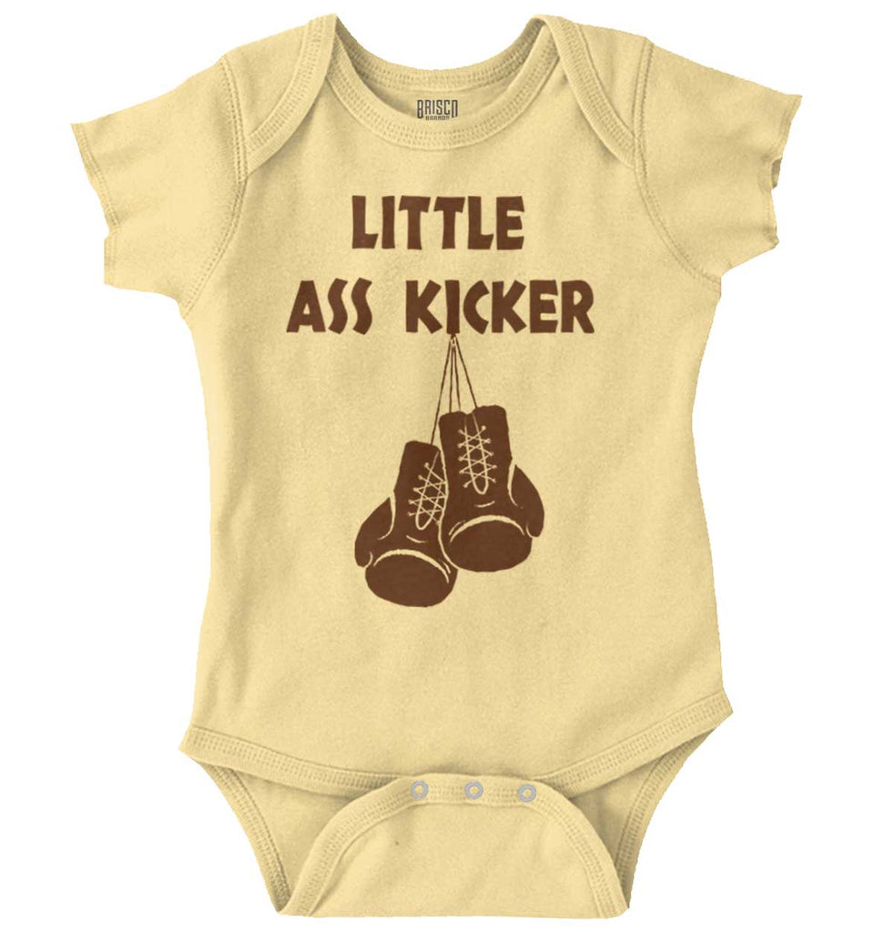 Little Ass Kicker Romper Bodysuit-Direct To Garment Print-Brisco Baby