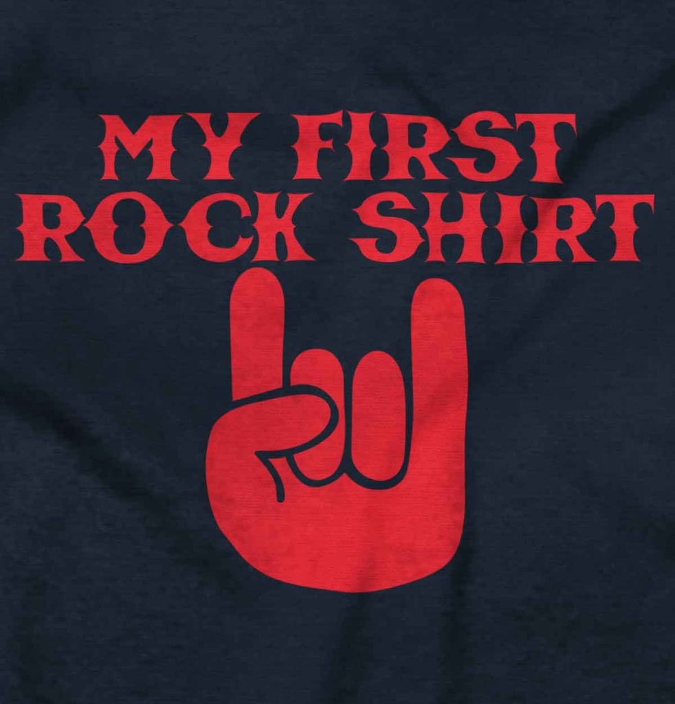 Rock Shirt Baby Ruffled Trim Romper-Direct To Garment Print-Brisco Baby