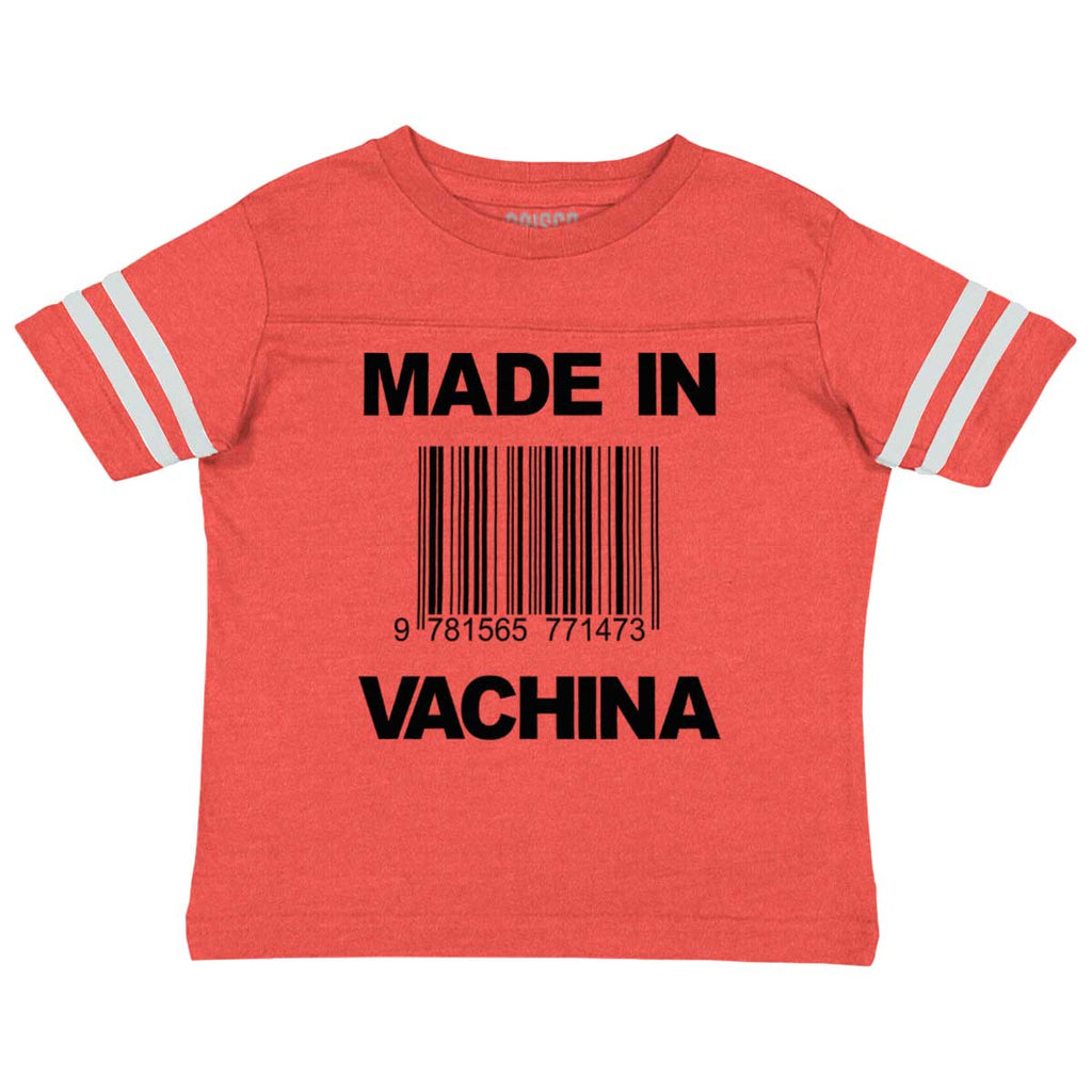 Made In Vachina Toddler Football Jersey Tee-Direct To Garment Print-Brisco Baby
