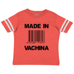 Made In Vachina Toddler Football Jersey Tee-Direct To Garment Print-Brisco Baby