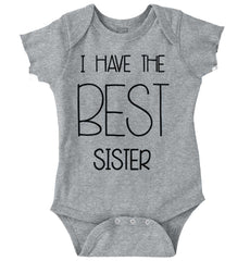 Have The Best Sister Romper Bodysuit-Direct To Garment Print-Brisco Baby