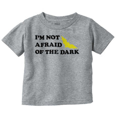 Afraid of Dark Infant Toddler T Shirt-Direct To Garment Print-Brisco Baby