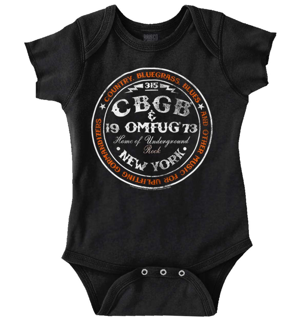CBGB New York Romper Bodysuit-Direct To Garment Print-Brisco Baby