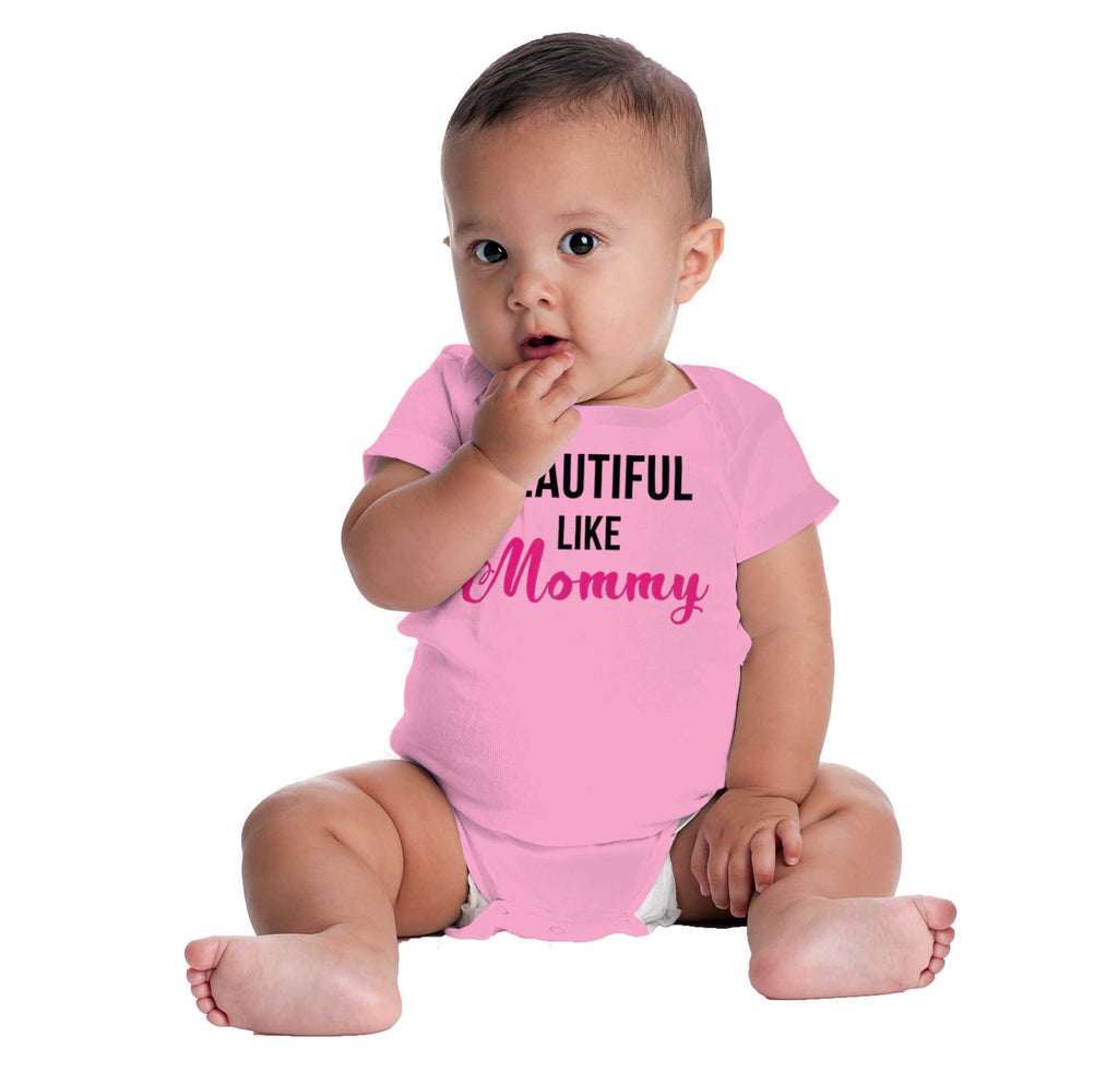 Beautiful Like Mommy Romper Bodysuit-Direct To Garment Print-Brisco Baby