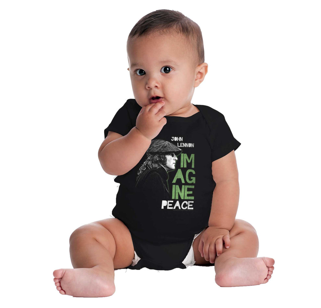 Imagine Peace Romper Bodysuit-Direct To Garment Print-Brisco Baby