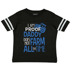 Farm All The Time Toddler Football Jersey Tee-Direct To Garment Print-Brisco Baby