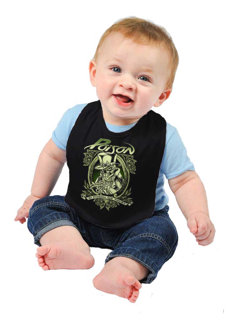 In Poison We Trust Infant Baby Bib-Direct To Garment Print-Brisco Baby