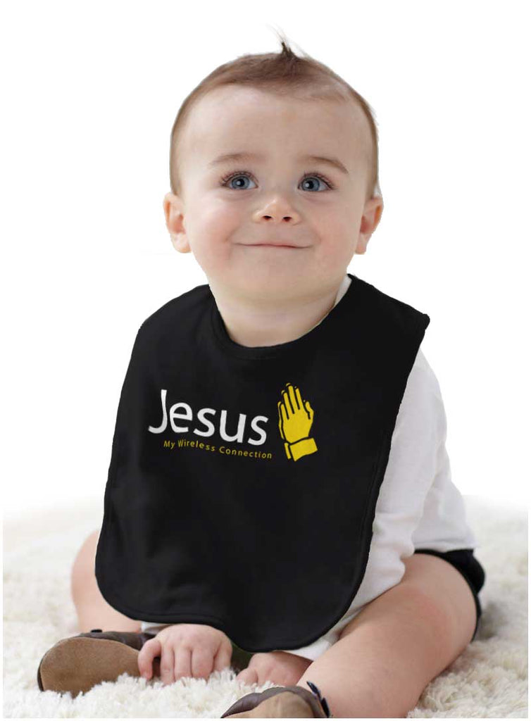 Jesus Connection Infant Baby Bib-Direct To Garment Print-Brisco Baby