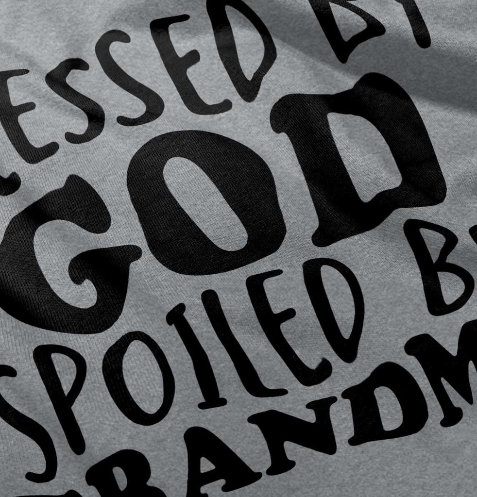 Blessed By God Spoiled By Grandma Romper Bodysuit-Direct To Garment Print-Brisco Baby