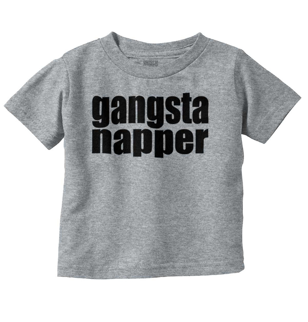 Gangsta Napper Infant Toddler T Shirt-Direct To Garment Print-Brisco Baby
