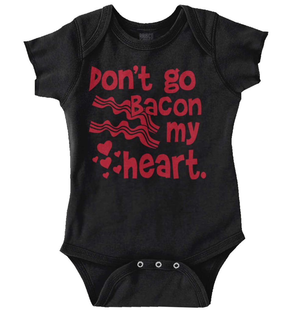 Don't Bacon my Heart Romper Bodysuit-Direct To Garment Print-Brisco Baby