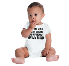 Mind On Mommy Romper Bodysuit-Direct To Garment Print-Brisco Baby