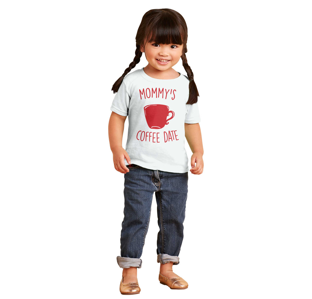 Mommy's Coffee Date Infant Toddler T Shirt-Direct To Garment Print-Brisco Baby