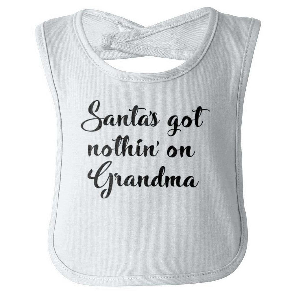 Nothin' On Grandma Infant Baby Bib-Direct To Garment Print-Brisco Baby