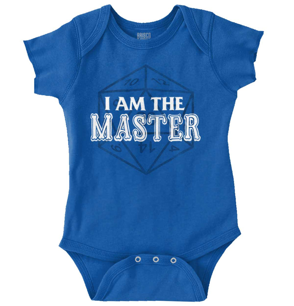 I Am The Master Dungeons Gamer Romper Bodysuit-Direct To Garment Print-Brisco Baby