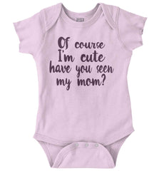 Cute Mom Romper Bodysuit-Direct To Garment Print-Brisco Baby