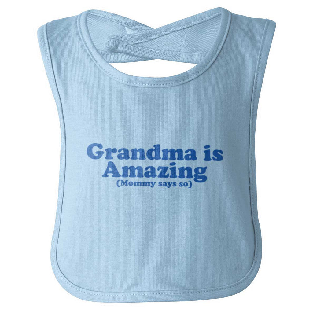 Grandma Amazing Infant Baby Bib-Direct To Garment Print-Brisco Baby