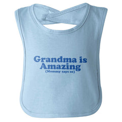 Grandma Amazing Infant Baby Bib-Direct To Garment Print-Brisco Baby