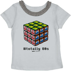 Totally 80s Toddler Ruffled Trim T-Shirt-Direct To Garment Print-Brisco Baby