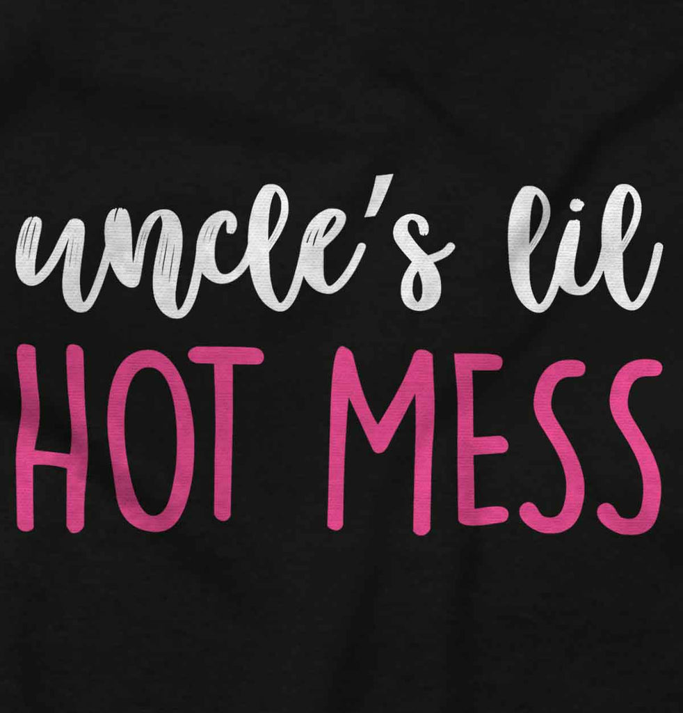 Uncle's Lil Hot Mess Romper Bodysuit-Direct To Garment Print-Brisco Baby