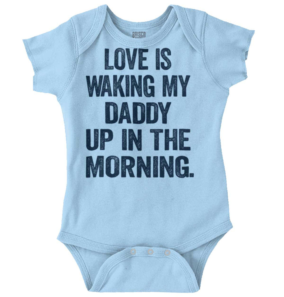 Waking Up Daddy Romper Bodysuit-Direct To Garment Print-Brisco Baby