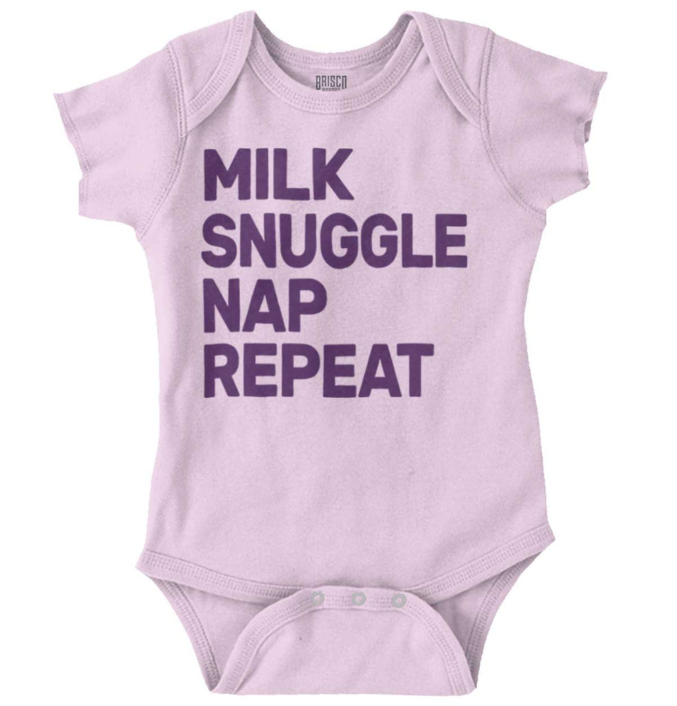 Milk Snuggle Nap Romper Bodysuit-Direct To Garment Print-Brisco Baby