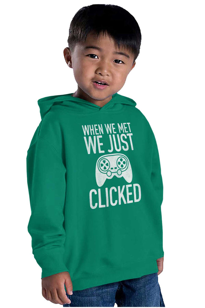 We Just Clicked Video Game Nerd Toddler Pullover Hoodie-Direct To Garment Print-Brisco Baby